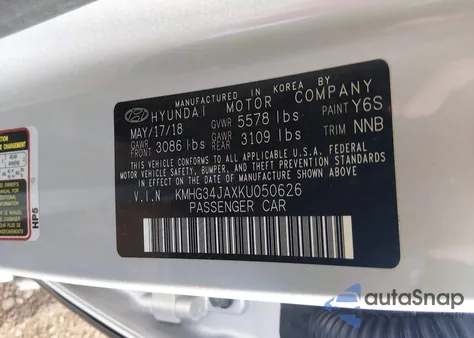 2019 Genesis G90 3.3T Premium из США, поврежденный, VIN KMHG34JAXKU050626